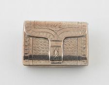 Purse-Shaped Vinaigrette, Birmingham, 1818/19. Creator: John Shaw