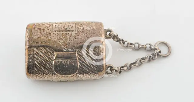 Purse-Shaped Vinaigrette, London, 1815/16. Creator: William Eliott.