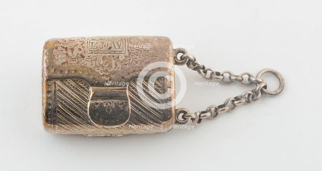 Purse-Shaped Vinaigrette, London, 1815/16. Creator: William Eliott.