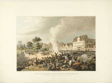 Pursuit of the French Through Leipzig, 1813. Creator: John Augustus Atkinson