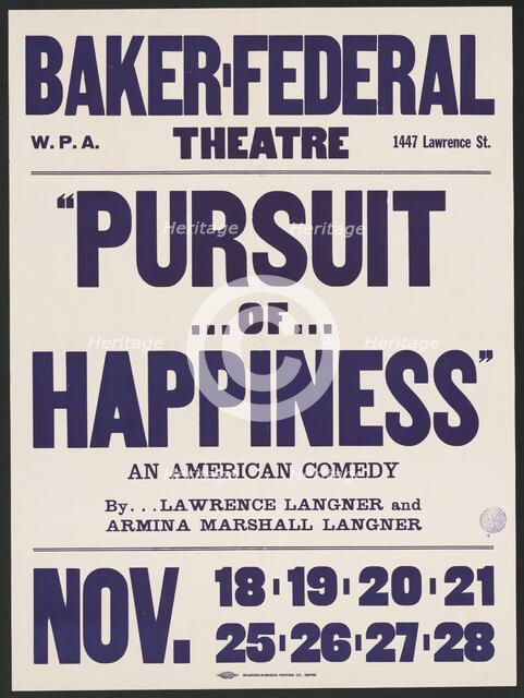 Pursuit of Happiness, Denver, [193-].  Creator: Unknown.