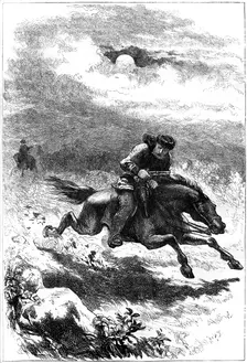 Pursuit of Paul Revere, the scout, 1775 (c1880)
