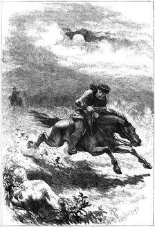 Pursuit of Paul Revere, the scout, 1775 (c1880)