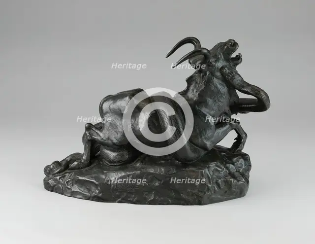 Python and a Gnu, cast c. 1934/35. Creator: Antoine-Louis Barye.