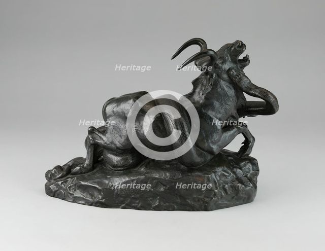 Python and a Gnu, cast c. 1934/35. Creator: Antoine-Louis Barye.