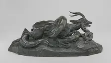 Python Crushing a Gazelle, model c. 1841, cast by 1873. Creator: Antoine-Louis Barye