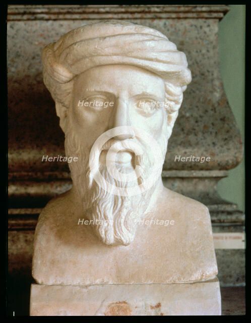 Pythagoras (580-500 BC), Greek philosopher and mathematician.