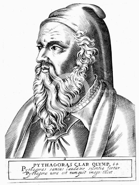 Pythagoras (c560 - 480 BC), Greek philosopher and scientist. Artist: Unknown
