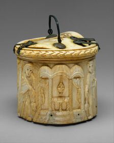 Pyx with the Women at Christ's Tomb, Byzantine, 500s. Creator: Unknown