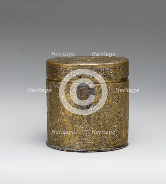 Pyxis Depicting Standing Saints or Ecclesiastics..., mid-to late13th century. Creator: Unknown.