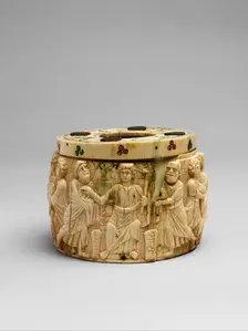 Pyxis with the Miracle of Christ’s Multiplication of the Loaves, Byzantine, 6th century. Creator: Unknown
