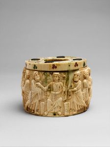 Pyxis with the Miracle of Christ’s Multiplication of the Loaves, Byzantine, 6th century. Creator: Unknown