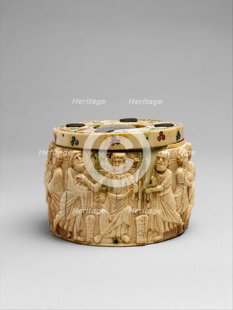 Pyxis with the Miracle of Christ’s Multiplication of the Loaves, Byzantine, 6th century. Creator: Unknown.