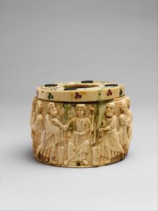 Pyxis with the Miracle of Christ’s Multiplication of the Loaves, Byzantine, 6th century. Creator: Unknown