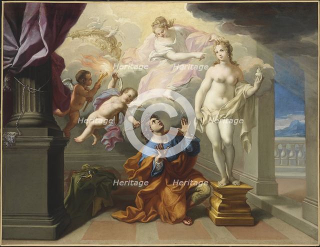 Pygmalion, 1695. Creator: Ghezzi, Giuseppe (1634-1721).