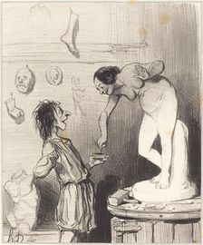 Pygmalion, 1842. Creator: Honore Daumier