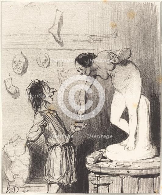 Pygmalion, 1842. Creator: Honore Daumier.