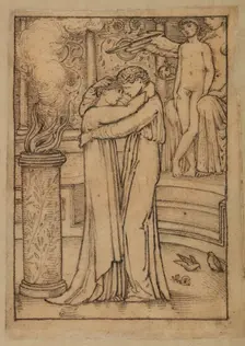 Pygmalion and the Image - Study for Pygmalion and Galatea at the Altar of Hymen, 1867. Creator: Sir Edward Coley Burne-Jones