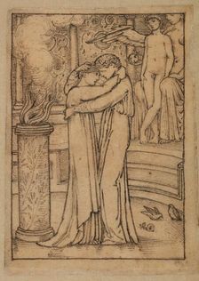 Pygmalion and the Image - Study for Pygmalion and Galatea at the Altar of Hymen, 1867. Creator: Sir Edward Coley Burne-Jones