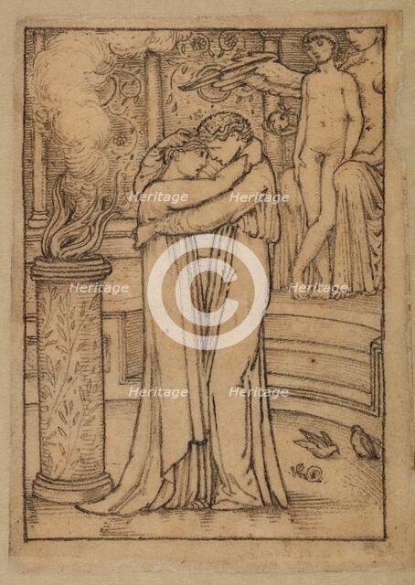 Pygmalion and the Image - Study for Pygmalion and Galatea at the Altar of Hymen, 1867. Creator: Sir Edward Coley Burne-Jones.