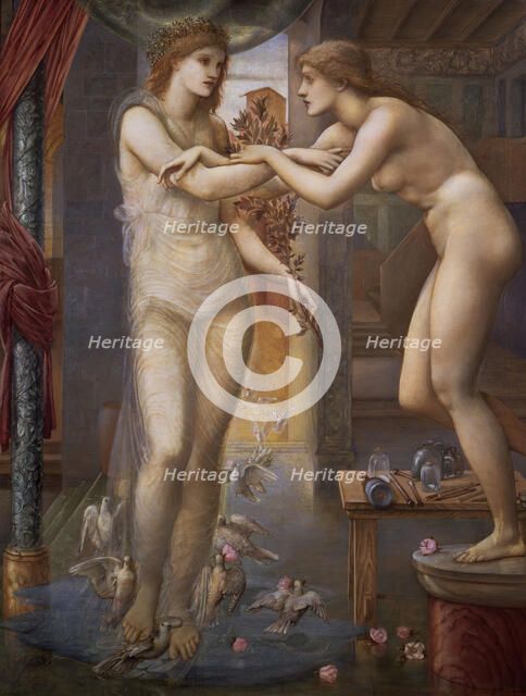 Pygmalion and the Image - The Godhead Fires, 1878. Creator: Sir Edward Coley Burne-Jones.