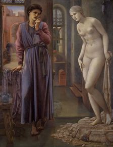 Pygmalion and the Image - The Hand Refrains, 1878. Creator: Sir Edward Coley Burne-Jones