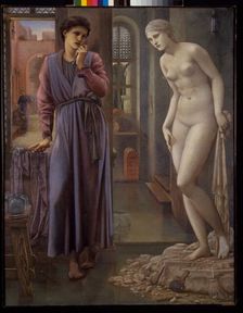 Pygmalion and the Image - The Hand Refrains, 1878. Creator: Sir Edward Coley Burne-Jones