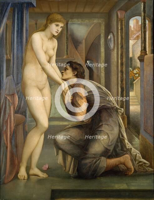 Pygmalion and the Image - The Soul Attains, 1878. Creator: Sir Edward Coley Burne-Jones.