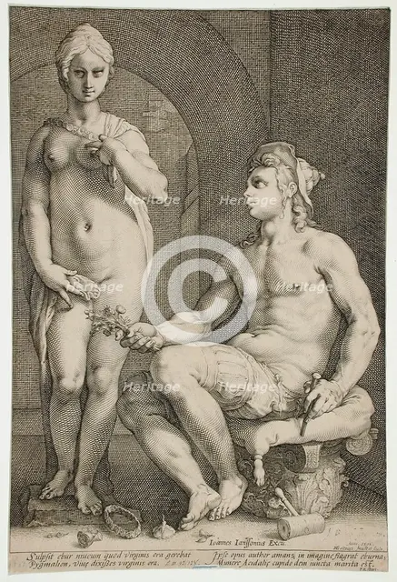 Pygmalion and Galatea, 1593. Creator: Hendrik Goltzius.