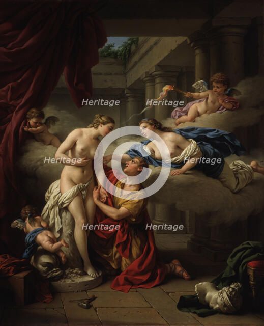 Pygmalion and Galatea, 1777. Creator: Lagrenée, Louis-Jean-François (1725-1805).