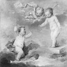 Pygmalion and Galatea as Infants, 18th century. Creator: Unknown
