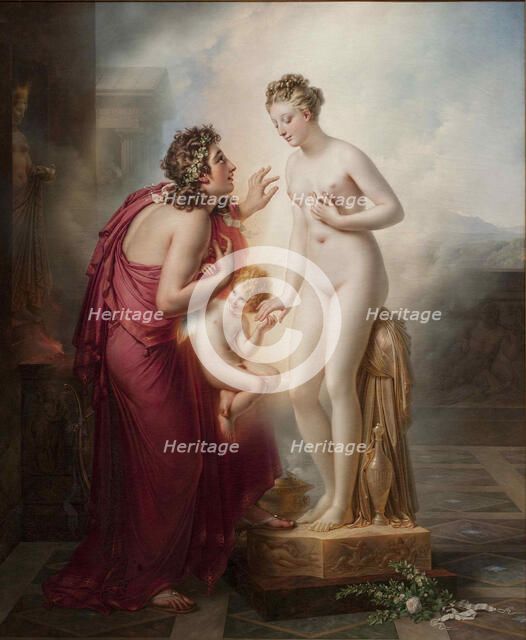 Pygmalion and Galatea, before 1819. Creator: Girodet de Roucy Trioson, Anne Louis (1767-1824).