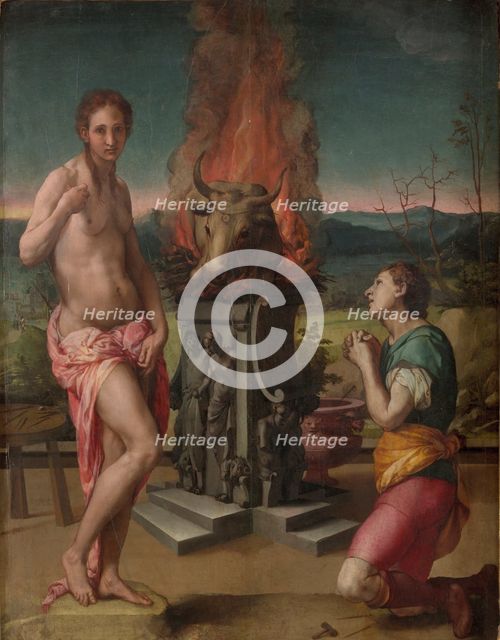 Pygmalion and Galatea, ca 1530.