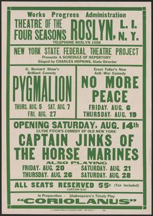 Pygmalion, Roslyn, NY, 1937. Creator: Unknown