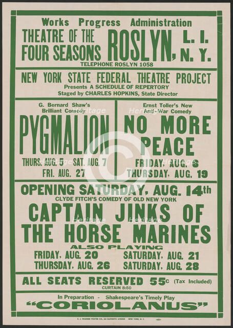 Pygmalion, Roslyn, NY, 1937. Creator: Unknown.