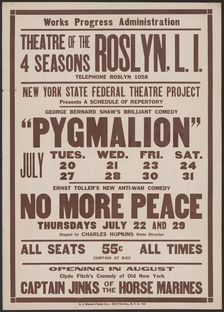 Pygmalion, Roslyn, NY, 1937. Creator: Unknown