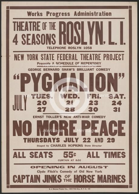 Pygmalion, Roslyn, NY, 1937. Creator: Unknown.