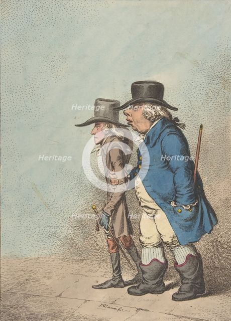 Pylades and Orestes, April 1, 1797., April 1, 1797. Creator: James Gillray.