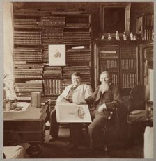 Pyotr Alexandrovich Yefremov and Alexey Petrovich Bakhrushin, 1896-1900. Artist: Photo studio of Mikhail Volkov