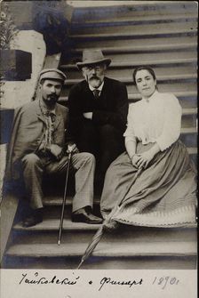 Pyotr Ilyich Tchaikovsky visiting Nikolay and Medea Figner, 1890