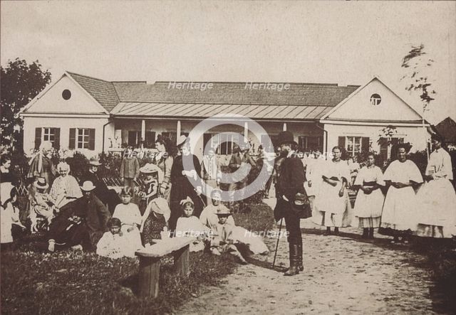 Pyotr Tchaikovsky (1840-1893) with the Davydov Family in the Kamenka Estate, 1875.