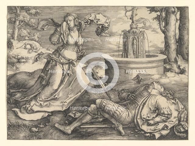 Pyramus and Thisbe, 1514. Creator: Lucas van Leyden.