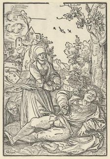 Pyramus and Thisbe, ca. 1509-10. Creator: Hans Schäufelein the Elder