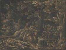 Pyramus and Thisbe, ca. 1580. Creator: Anon
