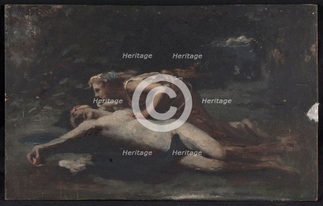 Pyrame et Thisbé, c.1875. Creator: Franois Alfred Delobbe.