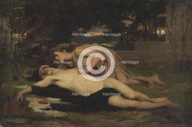 Pyrame et Thisbé, c.1875. Creator: Franois Alfred Delobbe.