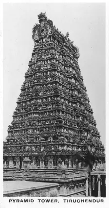 Pyramid Tower, Tiruchendur, Tamil Nadu, India, c1925