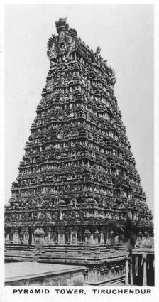 Pyramid Tower, Tiruchendur, Tamil Nadu, India, c1925