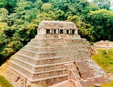 Pyramid and Temple-of-the-Inscriptions, Palenque, Mexico, 7th century