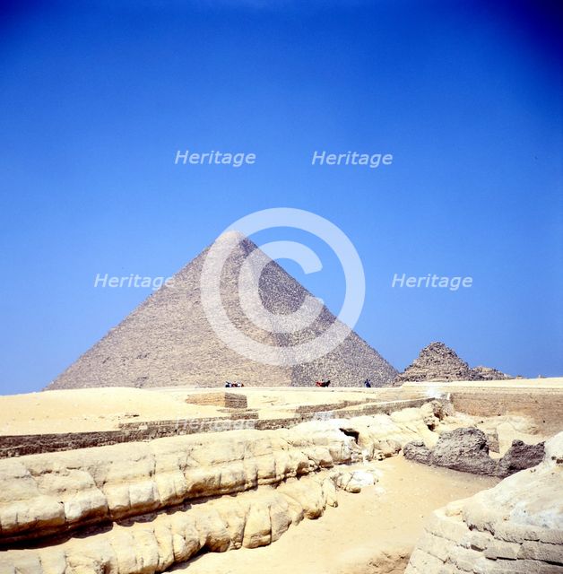 Pyramid at Giza, Egypt, Old Kingdom, c26th century BC. Artist: Unknown